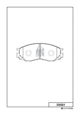 D6081 Bố Thắng - Má Phanh TRƯỚC Mitsubishi PAJERO VN 2.4 91-04 L300 2.0 VN 1.6 - 2.5 86-13 TRITON 2.0 2.5 93-06 MK Kashiyama - Japan