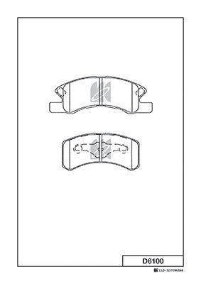 Bố Thắng - Má Phanh TRƯỚC Mitsubishi ATTRAGE MIRAGE 1.2 12- [D6100] MK Kashiyama - Japan