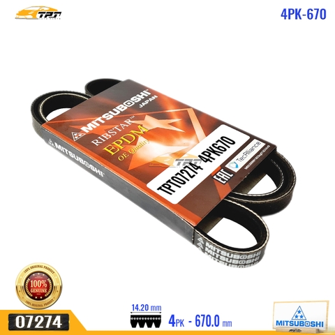 4PK670 Dây Curoa. SPARK 1.0 MITSUBOSHI - Japan