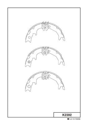 K2392 Bố Thắng - Má Phanh TRƯỚC Toyota Lexus SIENNA HIGHLANDER PREVIA VANZA RAV4 03-13 MK Kashiyama - Japan