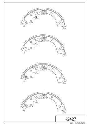 K2427 Bố Thắng - Má Phanh SAU Toyota INNOVA 2.0 17- MK - Japsn