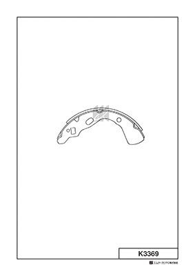 K3369 Bố Thắng - Má Phanh SAU Kia PRIDE 95-04 MK Kashiyama - Japan