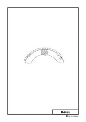 K4425 Bố Thắng - Má Phanh SAU Isuzu Xe Tải 1T9 3T5 MK Kashiyama - Japan