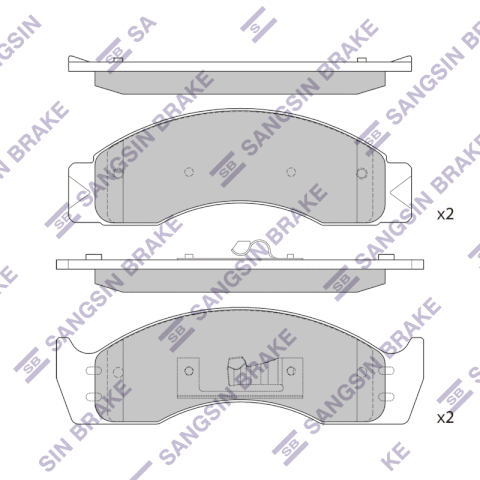 SP1317 | Bố Thắng / Má Phanh TRƯỚC  [Trong 219.8-74.9-20.7 Ngoài 235.4-74.9-20.7] Hi-Q