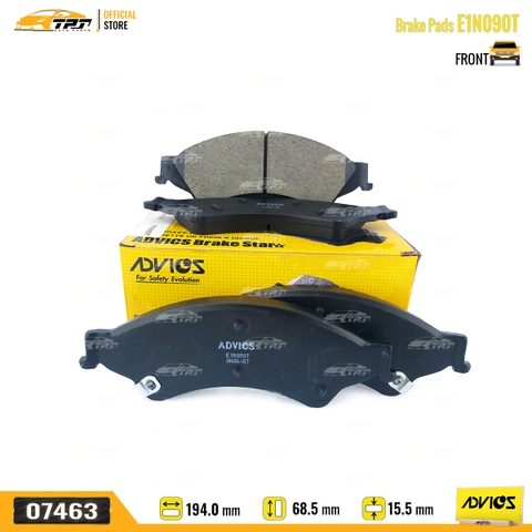 E1N090T - Bố Thắng - Má Phanh TRƯỚC Ford RANGER 2.0 2.2 2.5 3.2 11- EVEREST 2.0 2.2 3.2 15- Mazda BT50 2.2 3.2 11- Mazda 6 VN 2.0 2.5 16- ADVICS - Japan