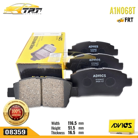 A1N068T - Bố Thắng - Má Phanh TRƯỚC Toyota COROLLA ALTIS 1.3 1.8 01-08 ADVICS - Japan