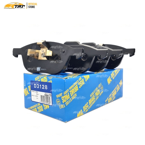 D3128 Bố Thắng - Má Phanh TRƯỚC Mazda 3 VN 1.6 04-14 Ford FOCUS VN 1.6 1.8 2.0 05- ECOSPORT VN 1.0 1.5 14- MK Kashiyama - Japan