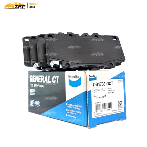 DB1739GCT Bố Thắng - Má Phanh TRƯỚC Toyota FORTUNER DIESEL 05-11 HILUX 01-11 Bendix - USA