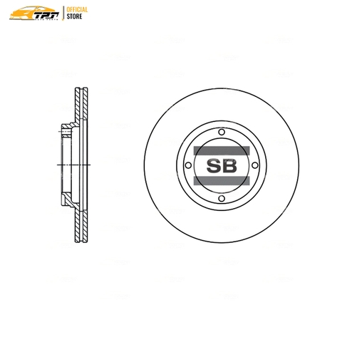 SD1001 Đĩa Thắng Trước 5171221350 [242 Số Lỗ 4] HiQ - Sangsin
