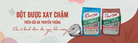 Bột được xay chậm trên cối đá truyền thống