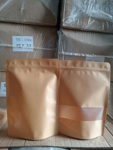 Túi Zip Giấy Cửa Sổ Tràn Vàng - TÚI ZIP GIẤY KRAFT KÍCH THƯỚC BÉ