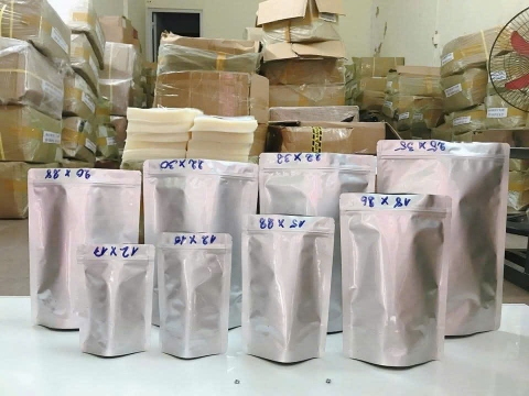 TÚI ZIP 2 MẶT BẠC