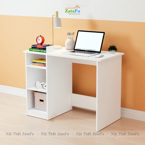 Bàn Làm Việc Gỗ Giá Rẻ Kèm Kệ Sách BLV-36 ZataFu
