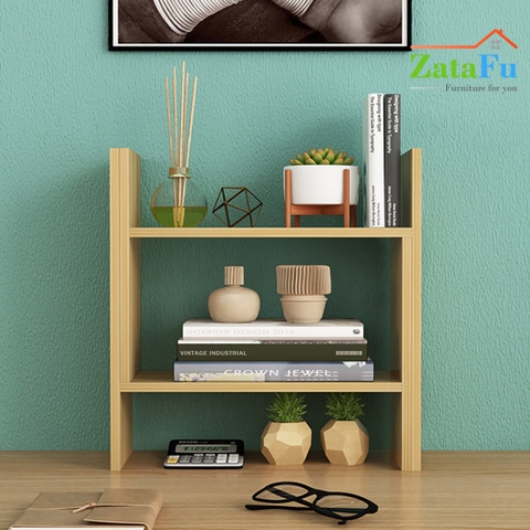 Kệ sách gỗ lắp ghép để bàn tùy chỉnh đa năng KTT-01