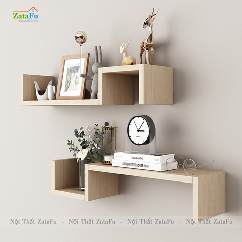 Kệ decor gắn tường hình bậc thang uốn lượn độc đáo KTT-120
