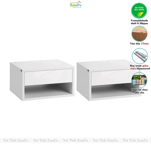 Tab Tủ Đầu Giường Hiện Đại Đa Năng Treo Tường Phòng Ngủ TDG-46 ZataFu