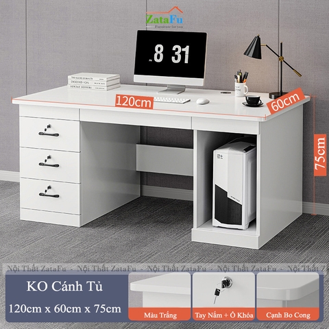 Bàn Làm Việc Gỗ MDF Hiện Đại Nhiều Ngăn BLV-165 ZataFu