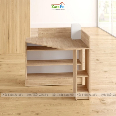 Bàn Làm Việc Góc Tường Gỗ MDF Thiết Kế Tiết Kiệm Không Gian BLV-166 ZataFu
