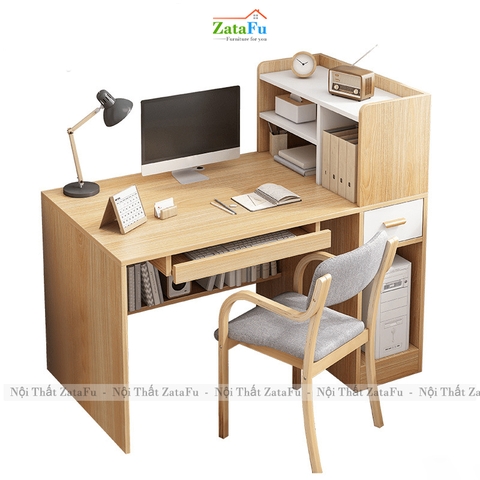 Bàn Làm Việc Thiết Kế Đơn Giản Kết Hợp Kệ Sách Và Ngăn Kéo Tiện Lợi BLV-171 ZataFu