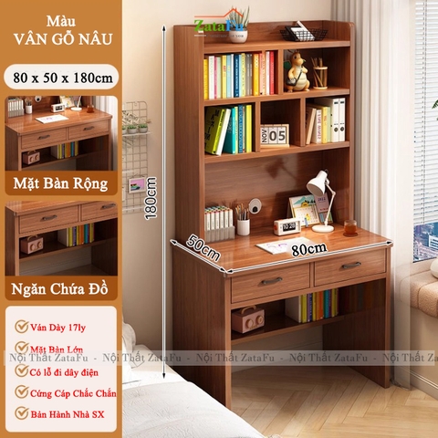 Bàn Làm Việc Gỗ MDF Thiết Kế Hiện Đại Nhiều Ngăn Chứa Đồ BLV-163 ZataFu