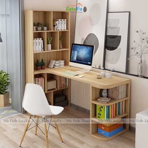 Bàn Làm Việc Chữ L Kết Hợp Tủ Đa Năng Tiện Lợi BLV-170 ZataFu