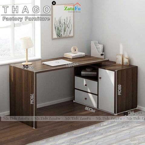 Bàn Học Sinh Bàn Làm Việc Thiết Kế Xoay Độc Đáo Tích Hợp Ngăn Kéo BLV-169 ZataFu