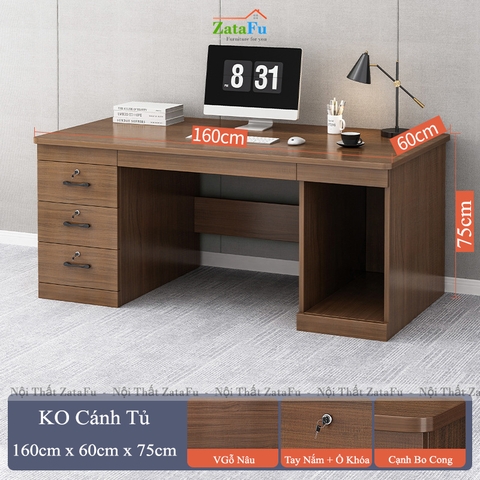 Bàn Làm Việc Gỗ MDF Hiện Đại Nhiều Ngăn BLV-165 ZataFu