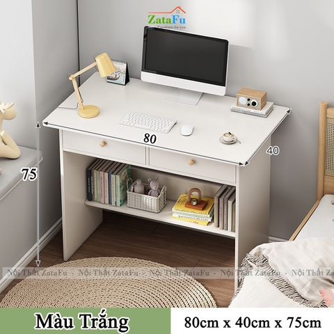 Bàn Học Bàn Làm Việc Gỗ MDF Cao Cấp Thiết Kế Đơn Giản BLV-162 ZataFu