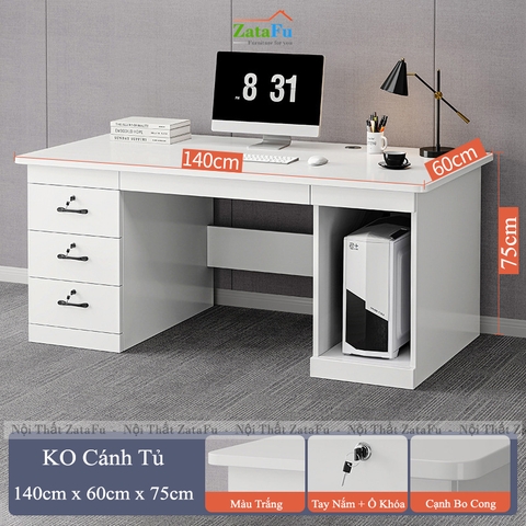 Bàn Làm Việc Gỗ MDF Hiện Đại Nhiều Ngăn BLV-165 ZataFu