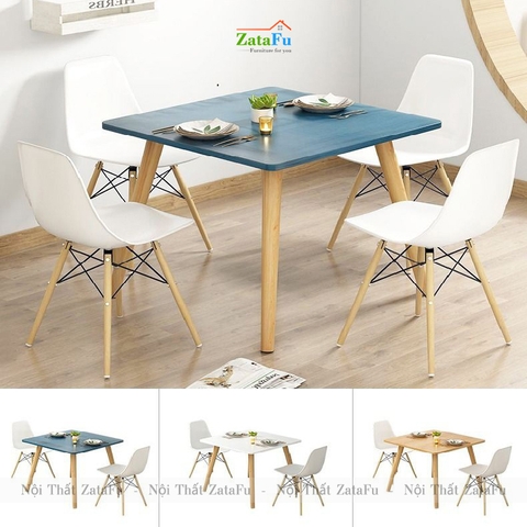 Bàn ăn chân gỗ nhỏ xinh cho không gian hiện đại BAGD-07