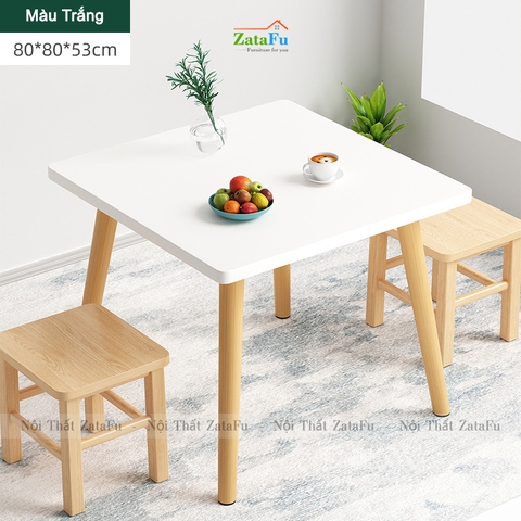 Bàn ăn chân gỗ nhỏ xinh cho không gian hiện đại BAGD-07