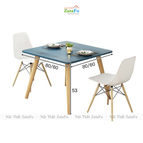 Bàn ăn chân gỗ nhỏ xinh cho không gian hiện đại BAGD-07