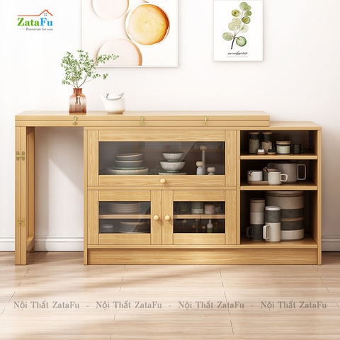Bàn ăn gấp gọn kết hợp tủ đựng đồ BAGD-03