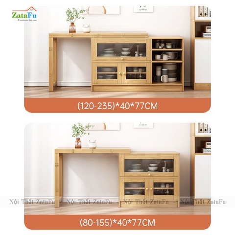 Bàn ăn gấp gọn kết hợp tủ đựng đồ BAGD-03