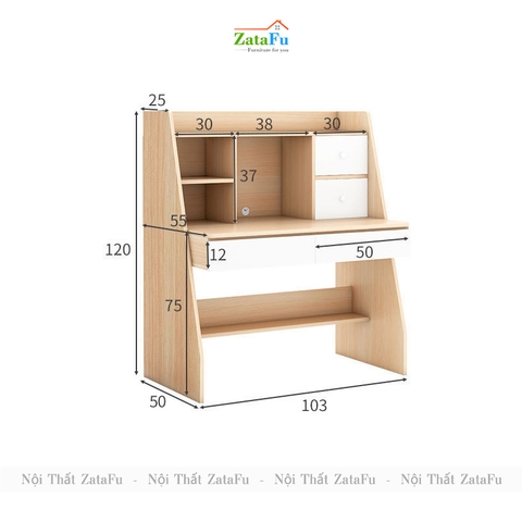 Bàn học, bàn làm việc chân hình thang mẫu 2 BLV-83