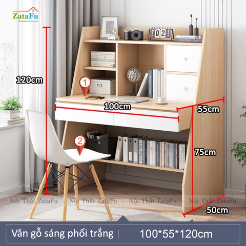 Bàn học, bàn làm việc chân hình thang mẫu 2 BLV-83