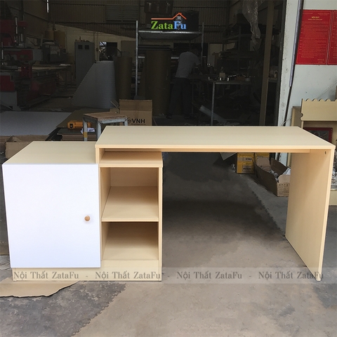 Bàn học bàn làm việc kết hợp kệ chân BLV-67