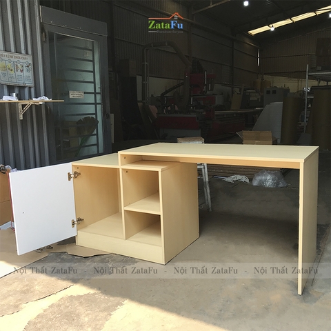 Bàn học bàn làm việc kết hợp kệ chân BLV-67