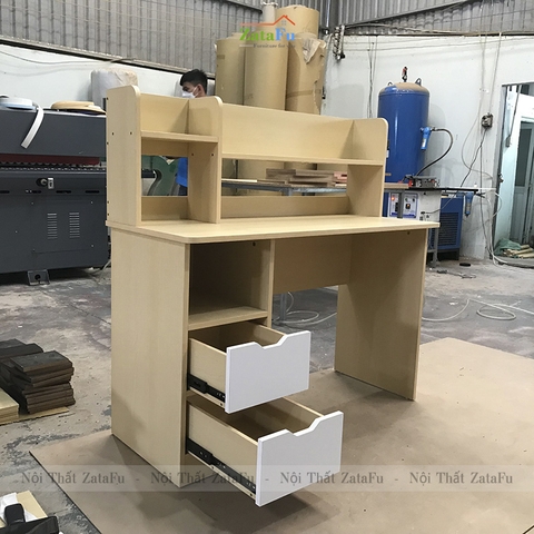 Bàn Học Cho Bé Có Kệ Sách Gỗ MDF Dày 17mm BLV-34