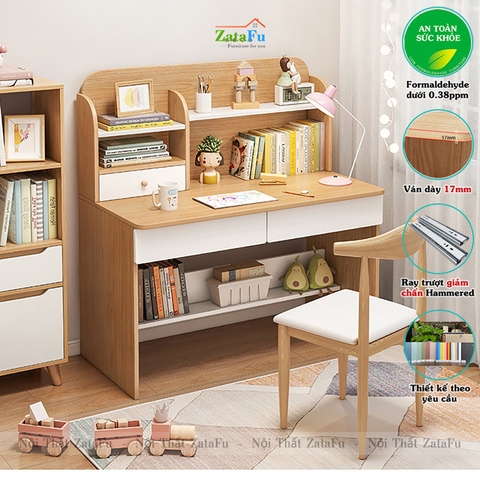 Bàn Học Cho Bé Thiết Kế Có Ngăn Đựng Sách BLV-01