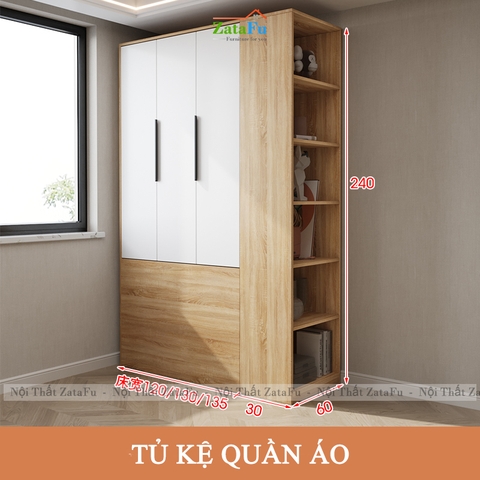 Giường Đa Năng Kết Hợp Tủ Quần Áo Bàn Học Tiện Lợi GG-79 ZataFu