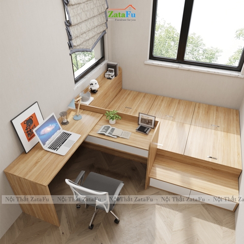 Giường Đa Năng Kết Hợp Tủ Quần Áo Bàn Học Tiện Lợi GG-79 ZataFu