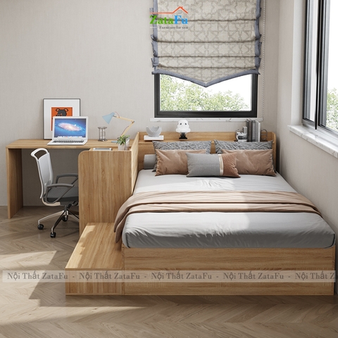 Giường Đa Năng Kết Hợp Tủ Quần Áo Bàn Học Tiện Lợi GG-79 ZataFu
