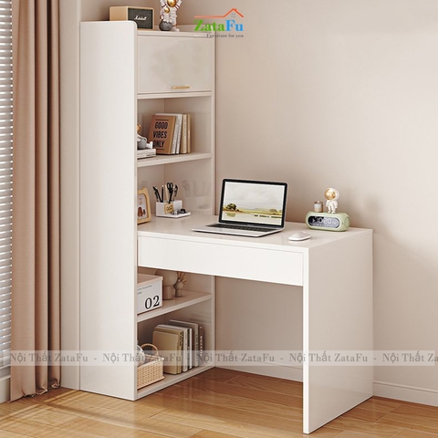 Bàn Học Bàn Làm Việc Gỗ MDF Kết Hợp Kệ Đựng Sách Thông Minh BLV-132 ZataFu