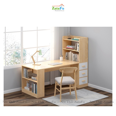 Bàn học làm việc kết hợp kệ sách đứng BLV-38
