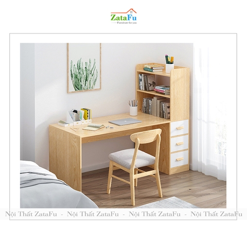 Bàn học làm việc kết hợp kệ sách đứng BLV-38