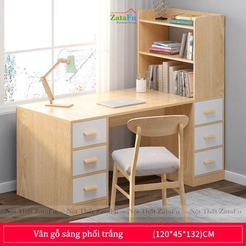 Bàn học làm việc kết hợp kệ sách đứng BLV-38