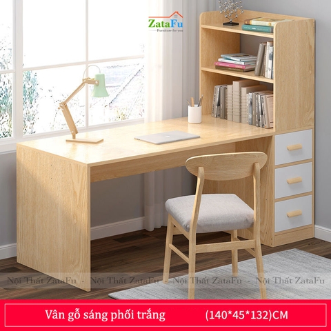 Bàn học làm việc kết hợp kệ sách đứng BLV-38