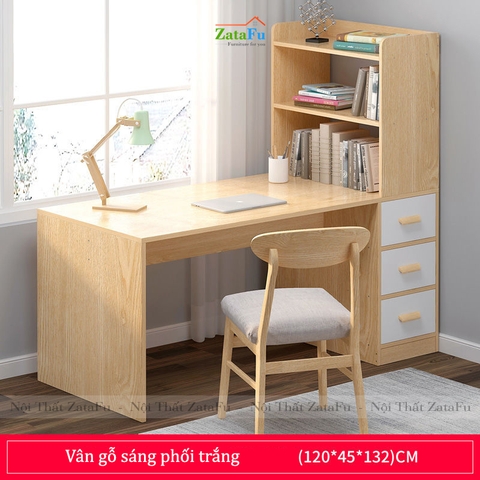 Bàn học làm việc kết hợp kệ sách đứng BLV-38