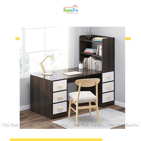 Bàn học làm việc kết hợp kệ sách đứng BLV-38